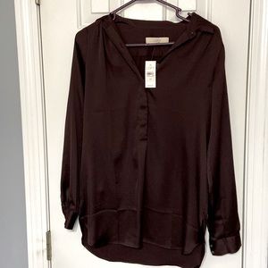 Loft silky deep purple tunic